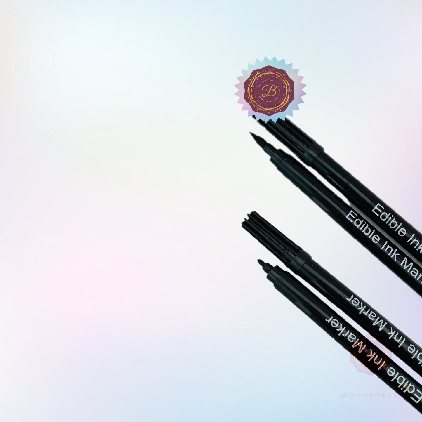 Black edible markers, double-sided food-safe pen for decorating cakes, cookies, and more, 100% food-safe, popular in the USA and Europe