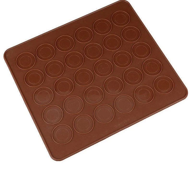 Macaron silicone baking mat with 30 circles, heat-resistant and microwave oven safe, perfect for baking macarons, popular in the USA and Europe