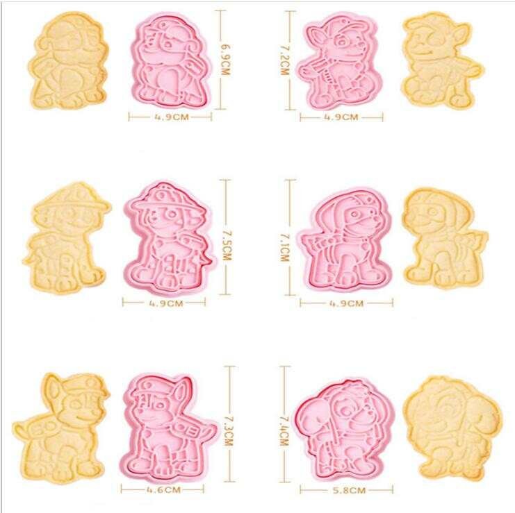 PAW PATROL cookie cutter and stamp set, fun baking tool for kids, perfect Christmas gift, popular in the USA and Europe