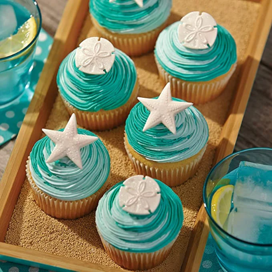 Silicone Sea Life Fondant & Gum Paste Mold | Starfish & Ocean Theme for Cake Decorating | Reusable Baking Tool