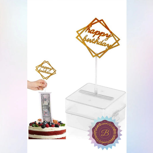 Money cake dispenser ATM kit, cake money pull-out box for surprise cakes and special occasions, popular in the USA and Europe
