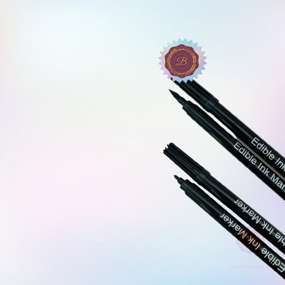 Black edible markers, double-sided food-safe pen for decorating cakes, cookies, and more, 100% food-safe, popular in the USA and Europe