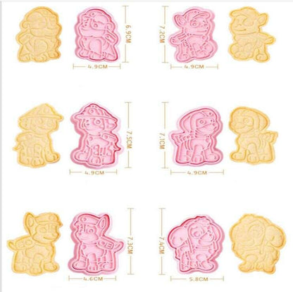 PAW PATROL cookie cutter and stamp set, fun baking tool for kids, perfect Christmas gift, popular in the USA and Europe