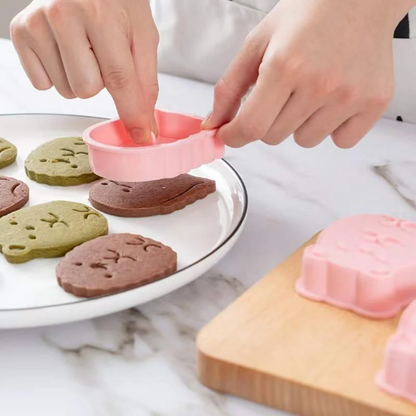 Sumikko Gurashi Cookie Cutter Set | 6 Designs Featuring Shirokuma, Tokage, Tapioca, Tonkatsu & Neko | Japanese Cookie Cutters